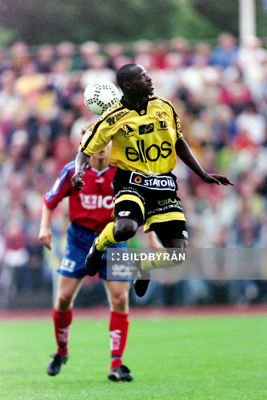 Fotboll, Allsvenskan, Elfsborg - Helsingborg, 1-3: Moses Nsubuga, Elfsborg.