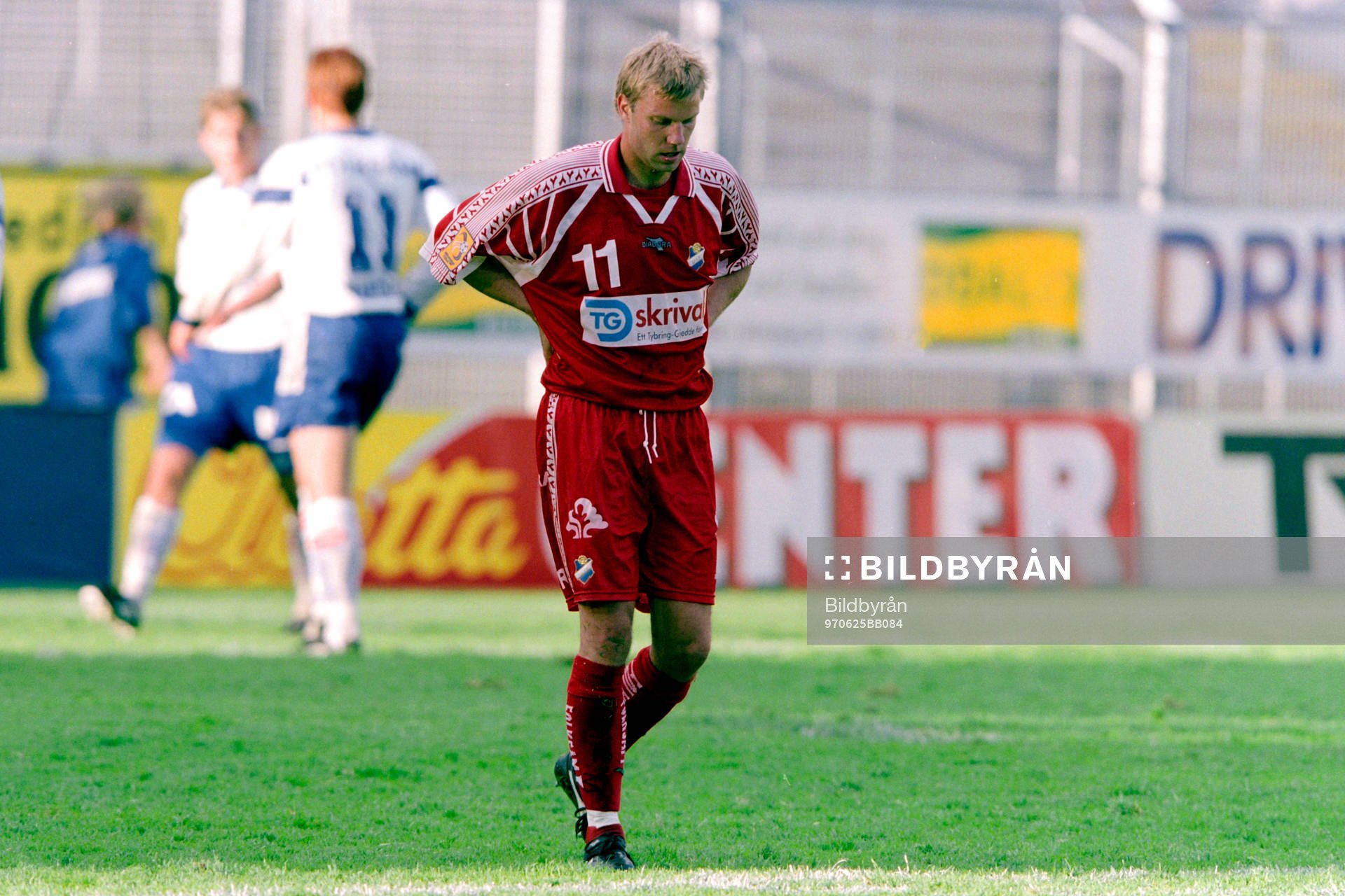 Fotboll, Allsvenskan, Norrköping - Öster, 1-0: Hans Eklund, Öster..