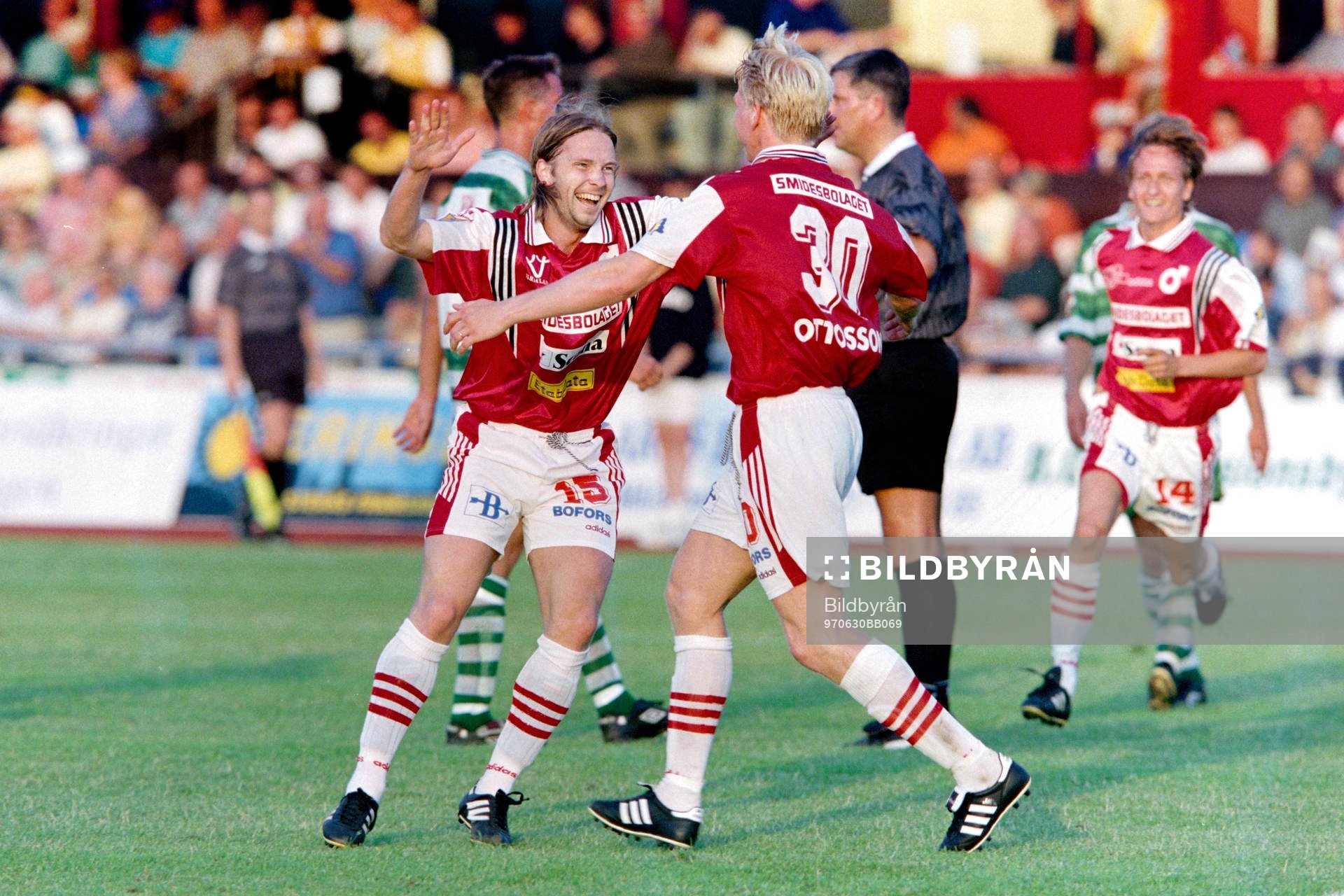 Rickard Larsson och Ulf Ottosson, Degerfors jublar