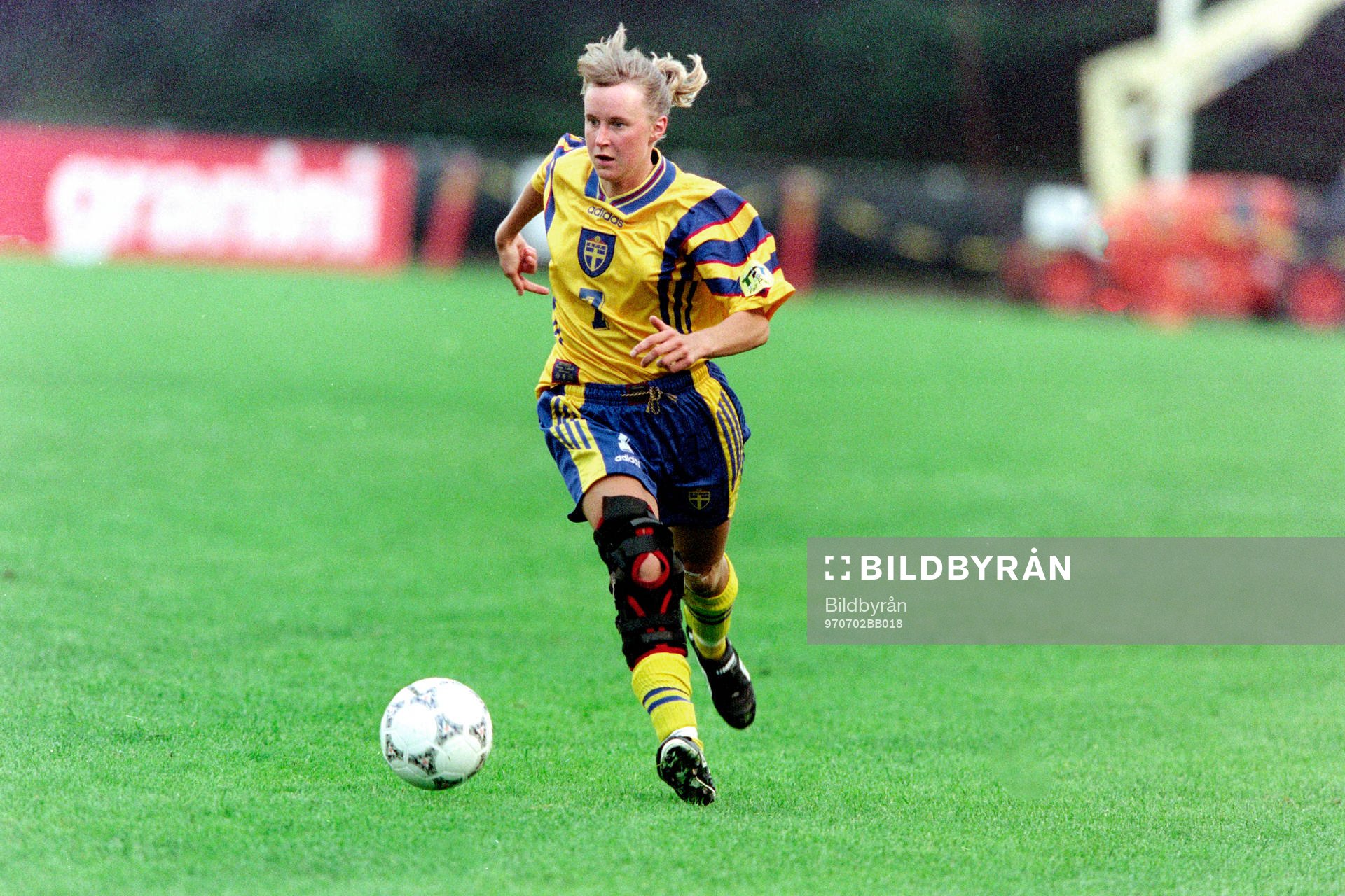 Fotboll, EM, Damer, Spanien - Sverige, 0-1: Malin Allberg, Sverige.