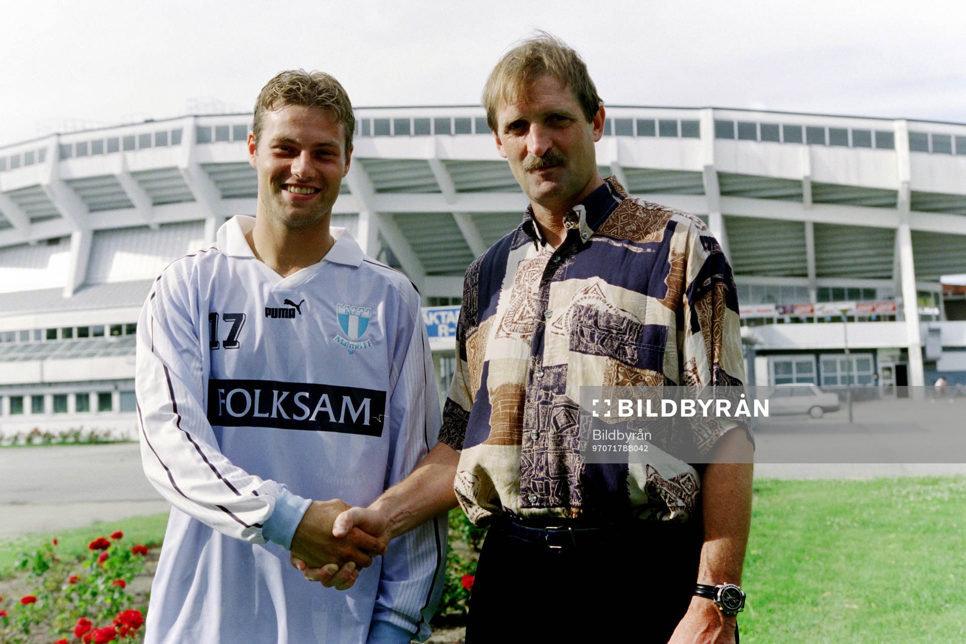 Niklas Gudmundsson och Frans Thijssen, tränare i Malmö