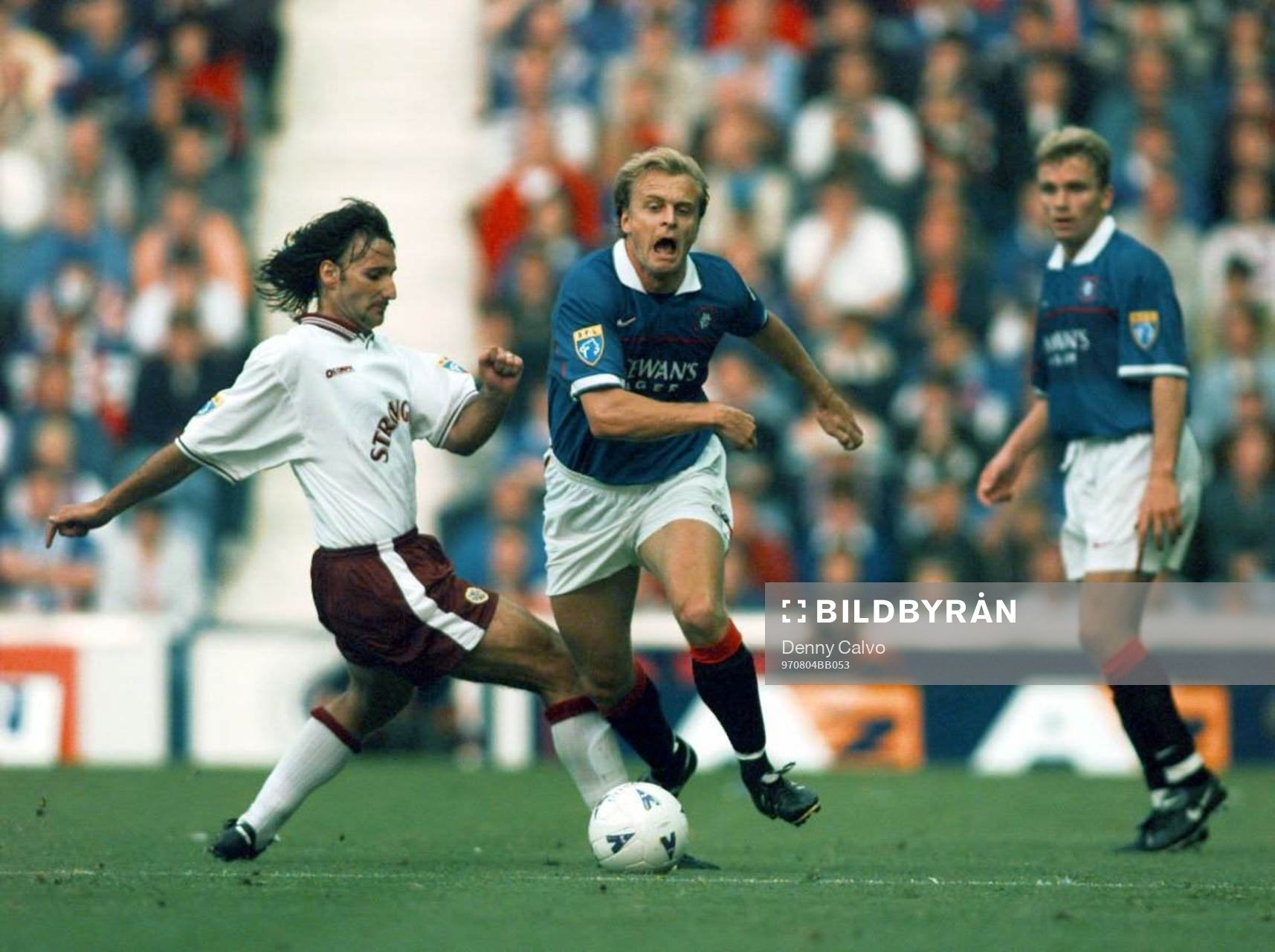 Fotbollsmatchen mellan Rangers och Hearts