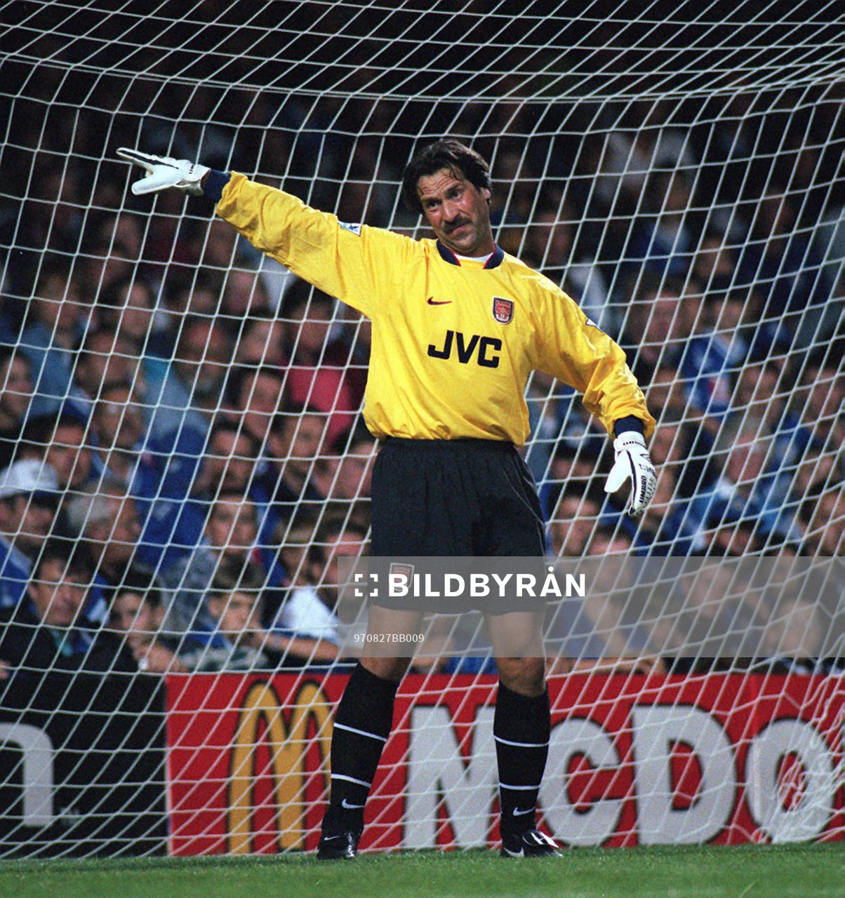 Fotboll -- David Seaman, Arsenal