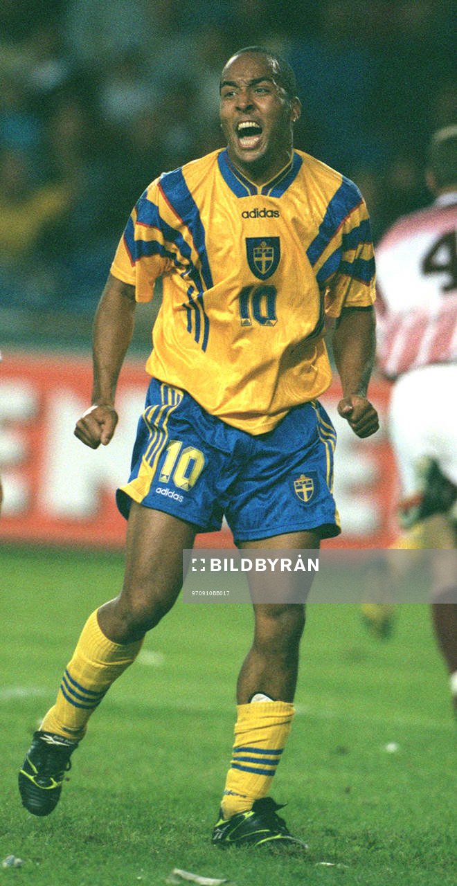 Fotboll Martin Dahlin. Sverige