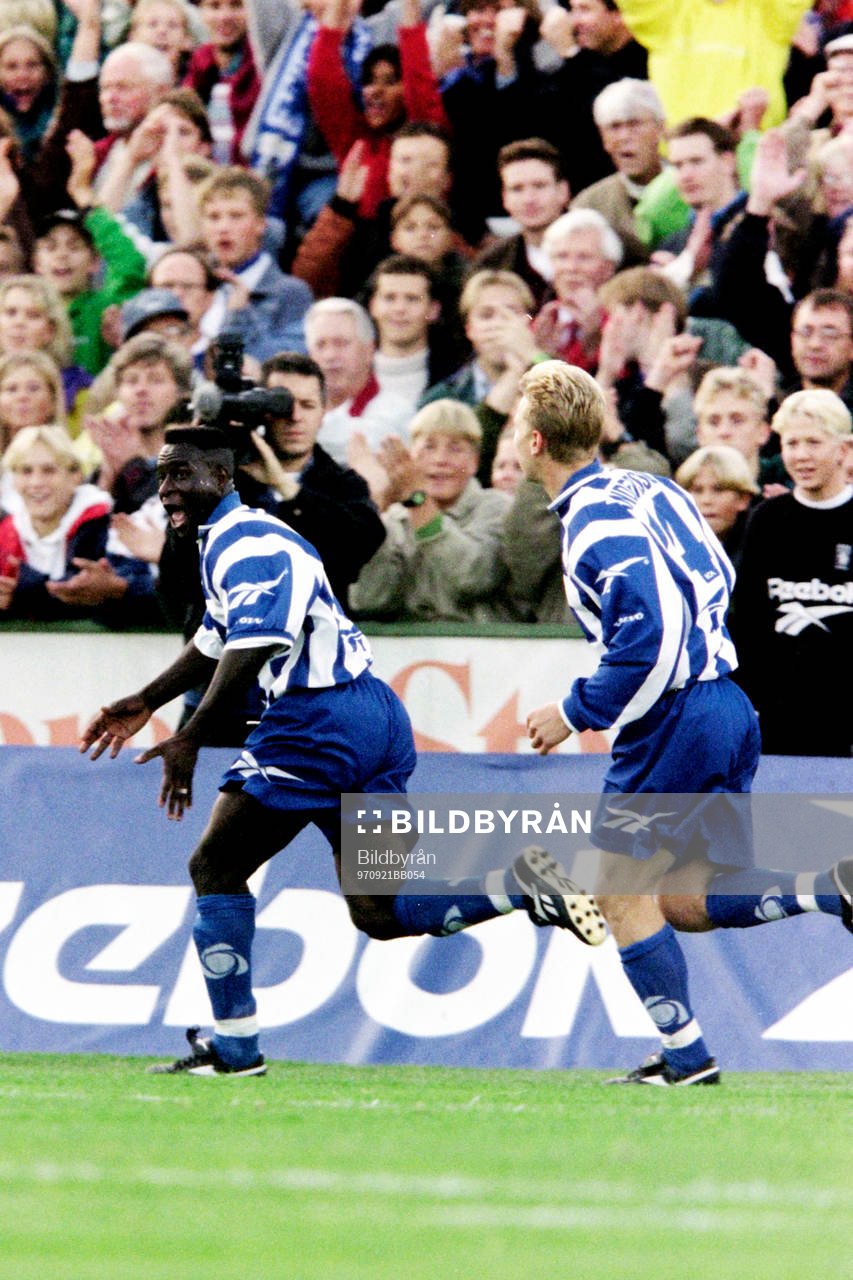 Emmanuel Tetteh och Robert Andersson, Göteborg jublar