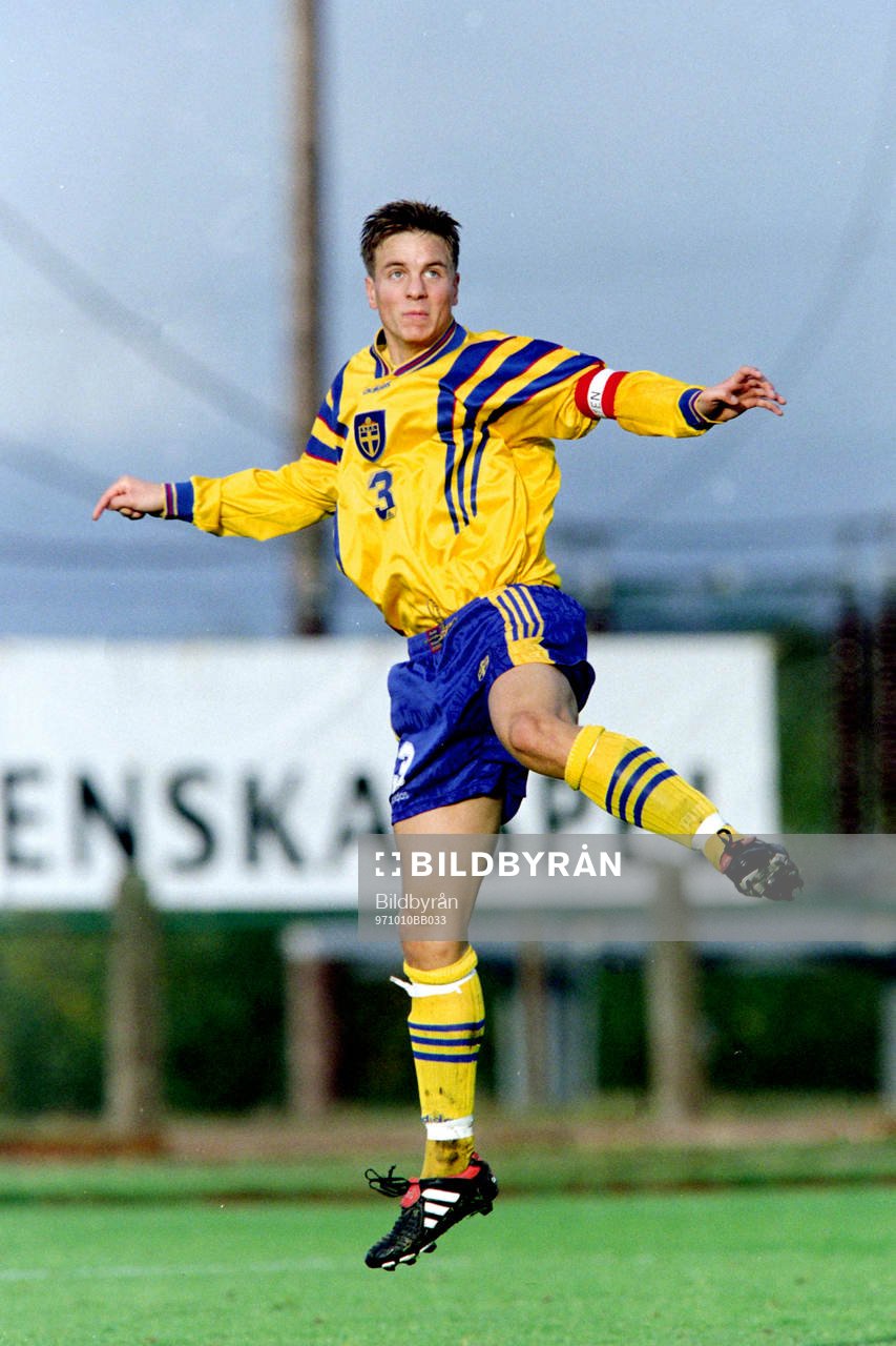 Fotboll, U18, EM-Kval, Sverige - Lettland: Filip Bergman, Sverige.