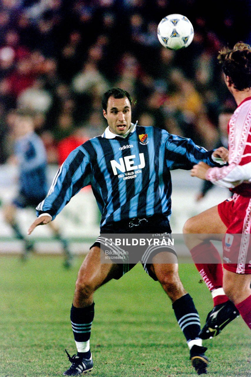 Fotboll, Kval, Allsvenskan, Djurgården - Öster, 1-1: Zoran Stojcevski, Djurgården. 