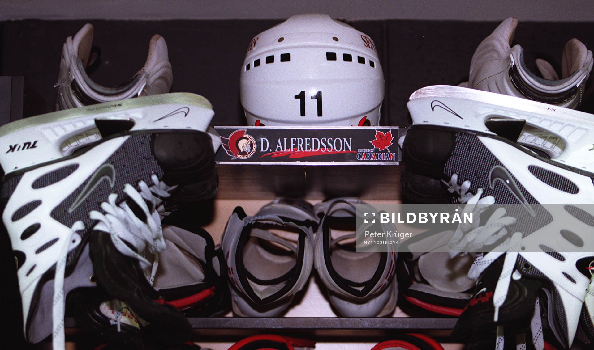 Daniel Alfredsson, Ottawa Senators. Daniels skridskor,