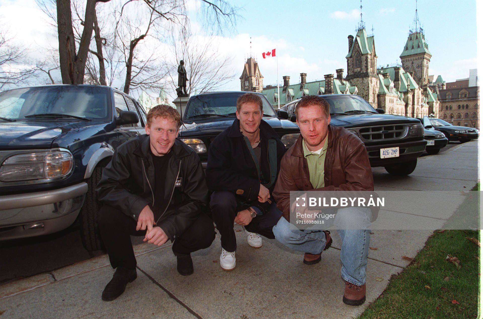 Daniel Alfredsson, Magnus Arvedson och Andreas Dackell