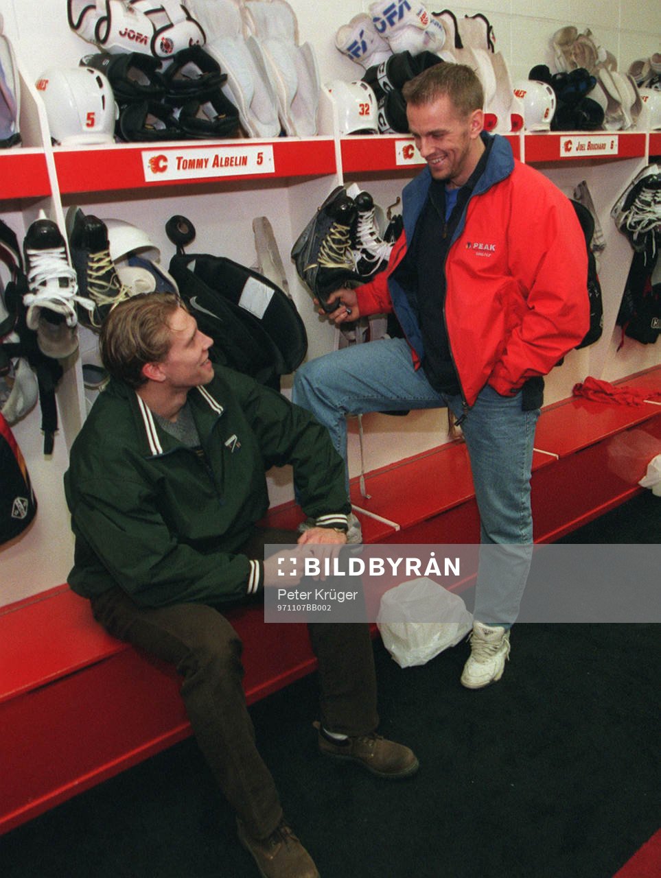 Ishockey Tommy Albelin och Erik Andersson, Calgary Flames