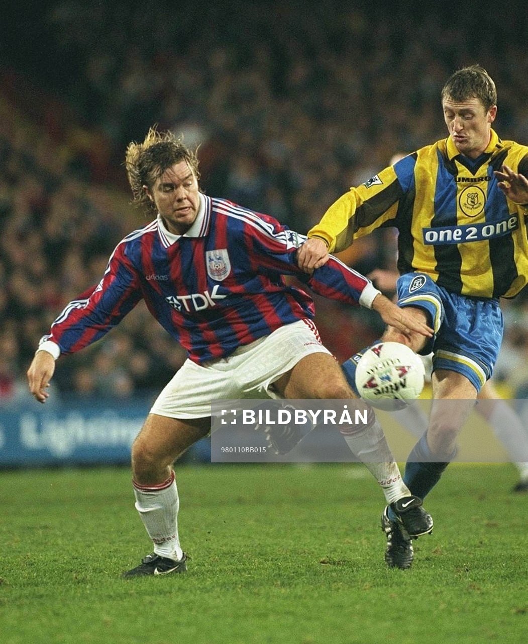 Tomas Brolin, Crystal P (Crystal Palace), och Tony Grant, Everton
