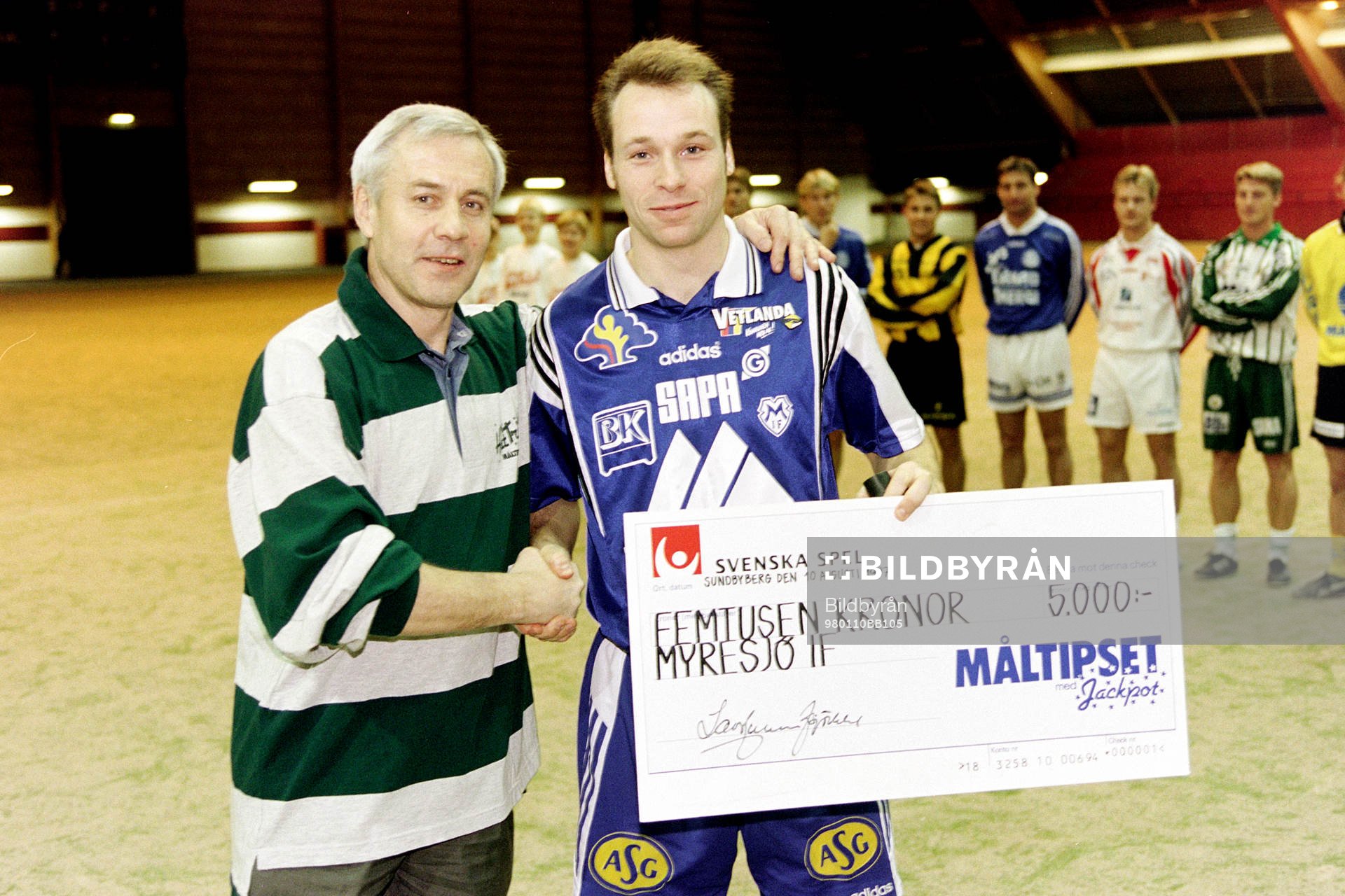 Fotboll, Svenska Spel, Mr och Miss Hattrick: Ove Kindvall, Svenska Spel och Lars Bergh, Myresjö.