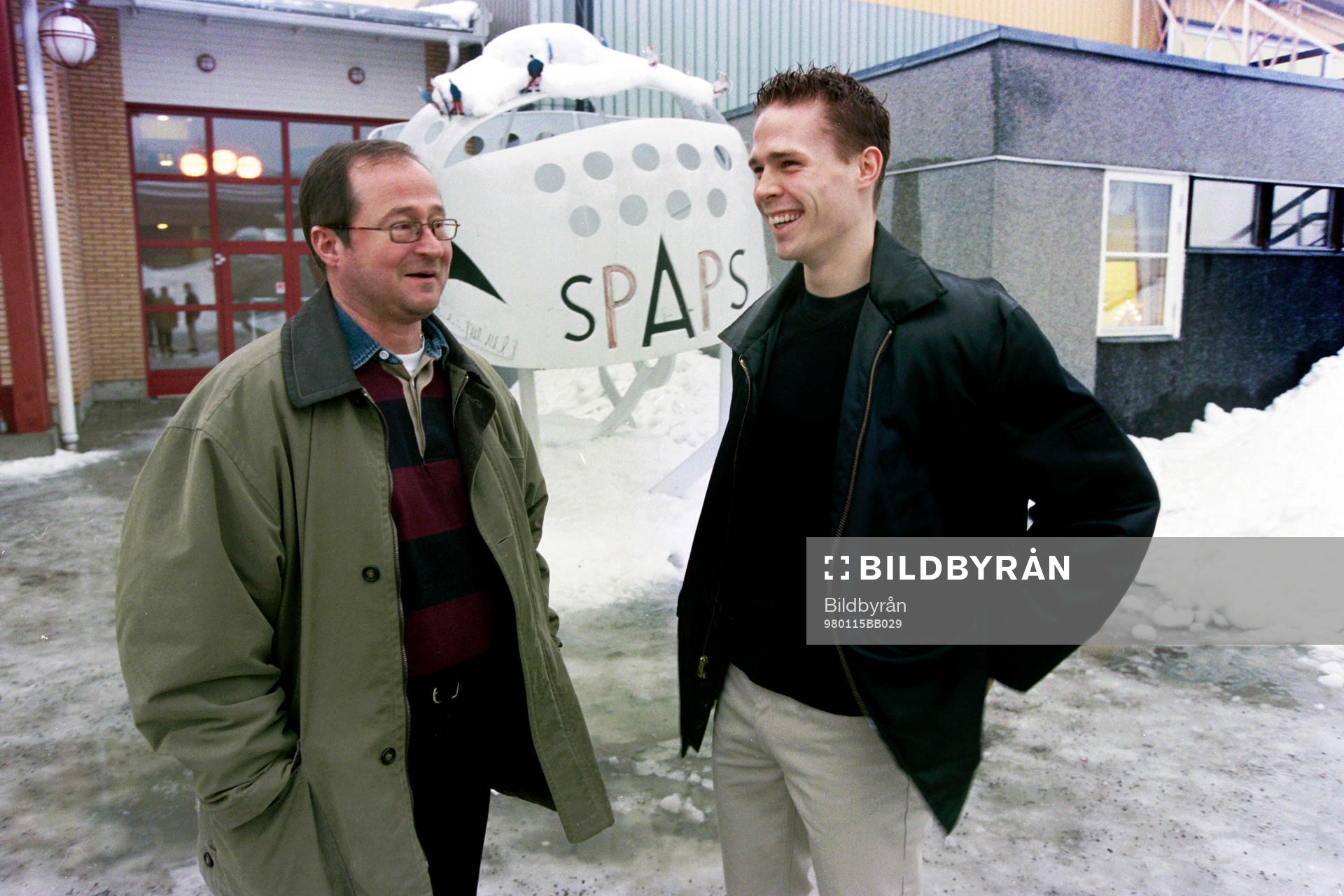 Peo Larsson, tränare och Mathias Bosson, Timrå