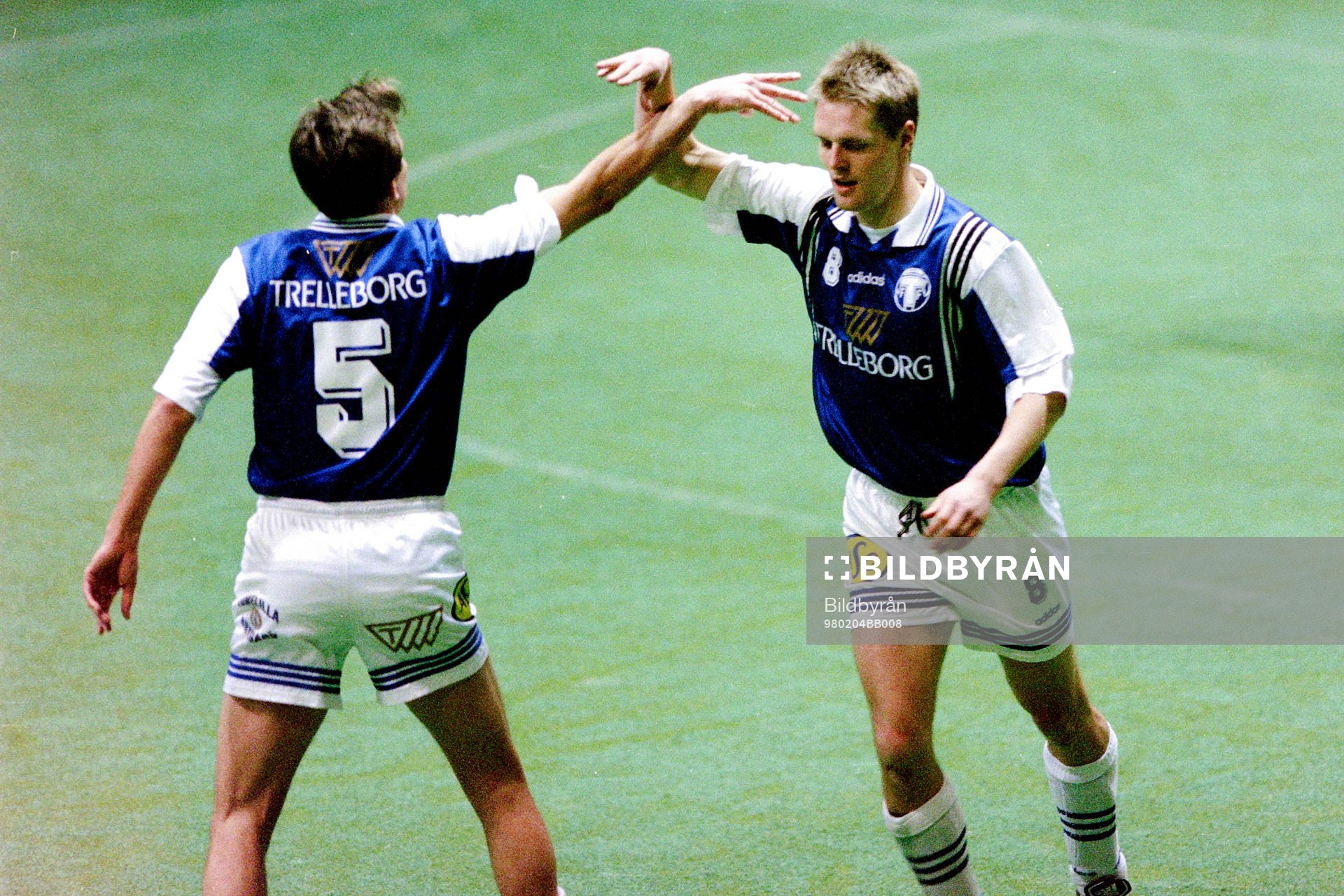 Vujadin Stanojkovic och Patrik Olsson, Trelleborg jublar