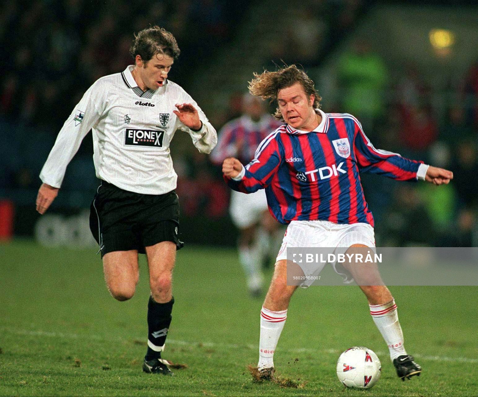 Kenny Cunningham och Tomas Brolin, Crystal P