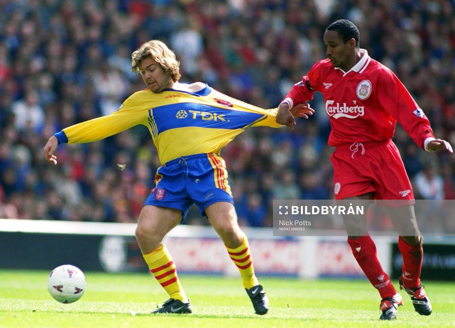 Liverpool v Crystal Palace F.A. Premier League 13/4/98. Pic