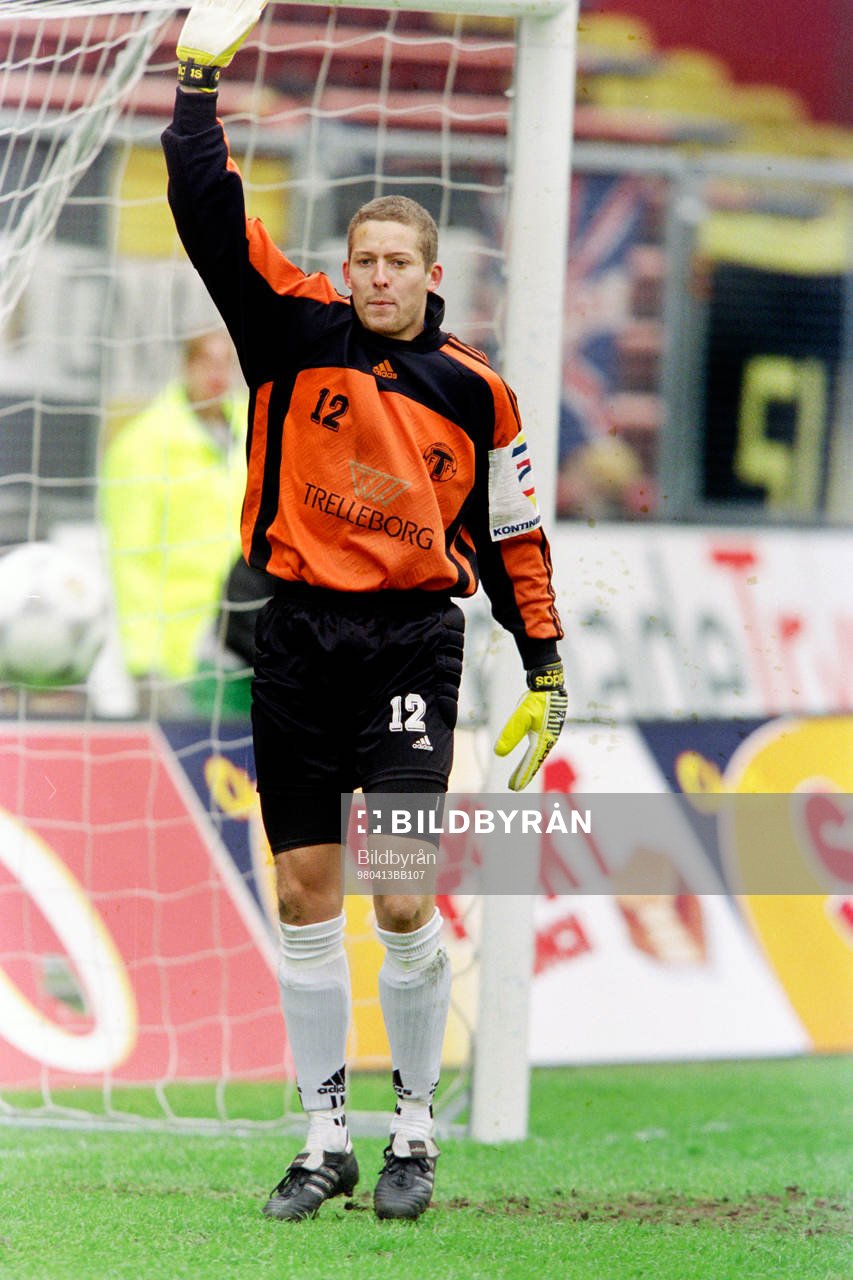 Fotboll, Allsvenskan, AIK - Trelleborg, 1-1: Daniel Andersson, målvakt i Trelleborg. 