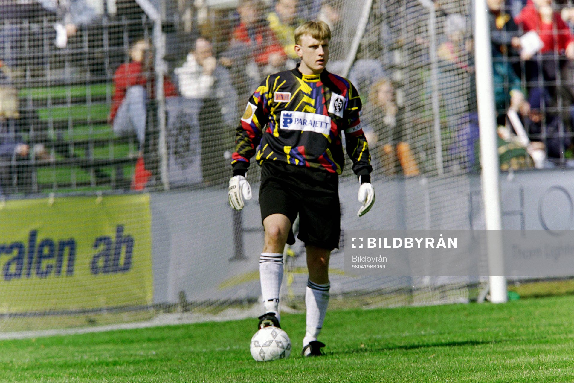 Fotboll, Div 1 Södra, Landskrona - Stenungsund, 2-1: Mats Svensson, målvakt, Landskrona. 