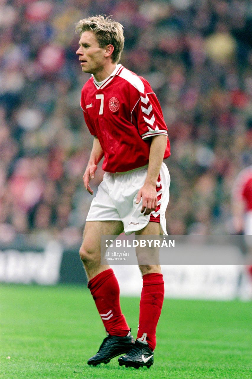 Fotboll, Danmark - Norge, 0-2: Allan Nielsen, Danmark. 