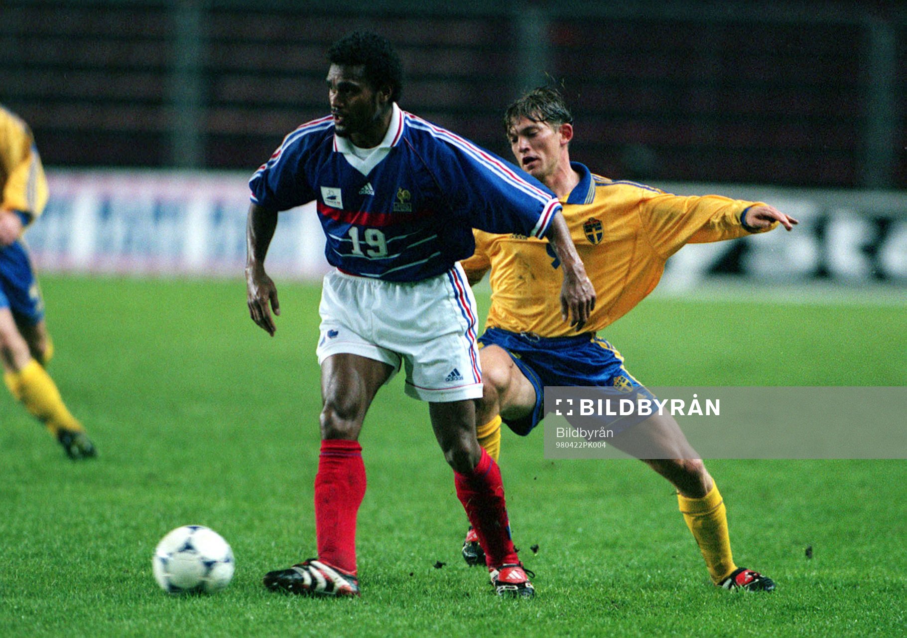 Christian Karembeu och Jesper Blomqvist