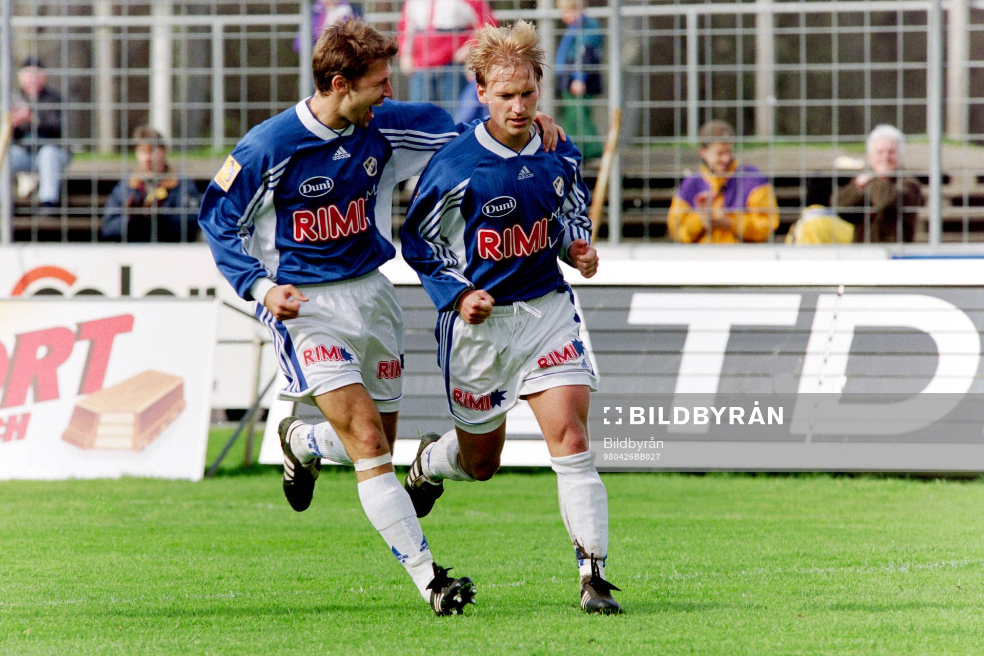 Stefan Selakovic och Fredrik Andersson, Halmstad jublar