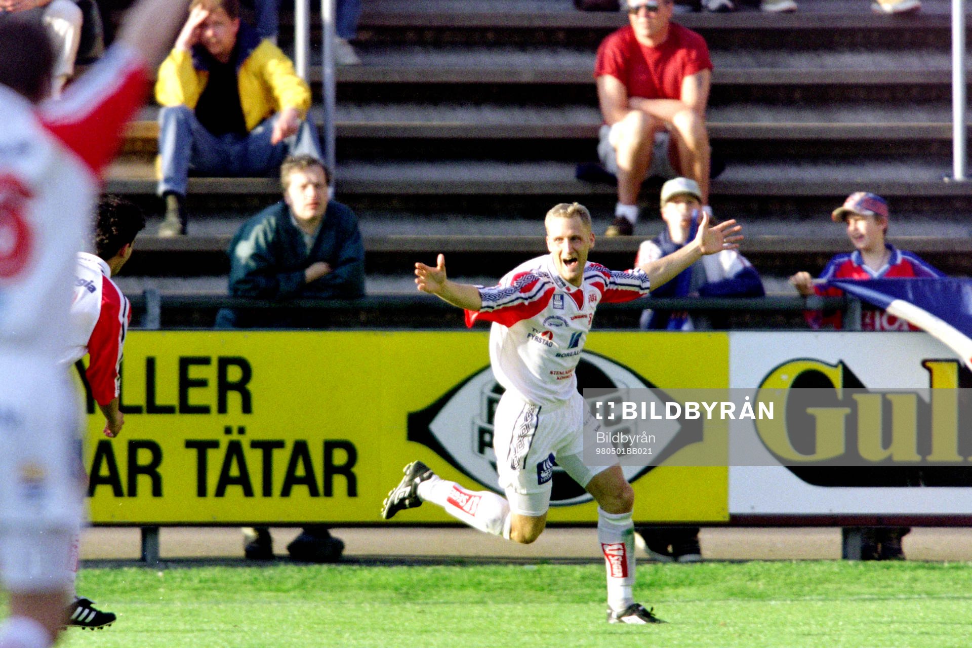 Fotboll, Svenska Cupen, Helsingborg - Stenungsund, 2-1: Mattias Dahlgren, Stenungsund jublar efter kvitteringen till 1-1.