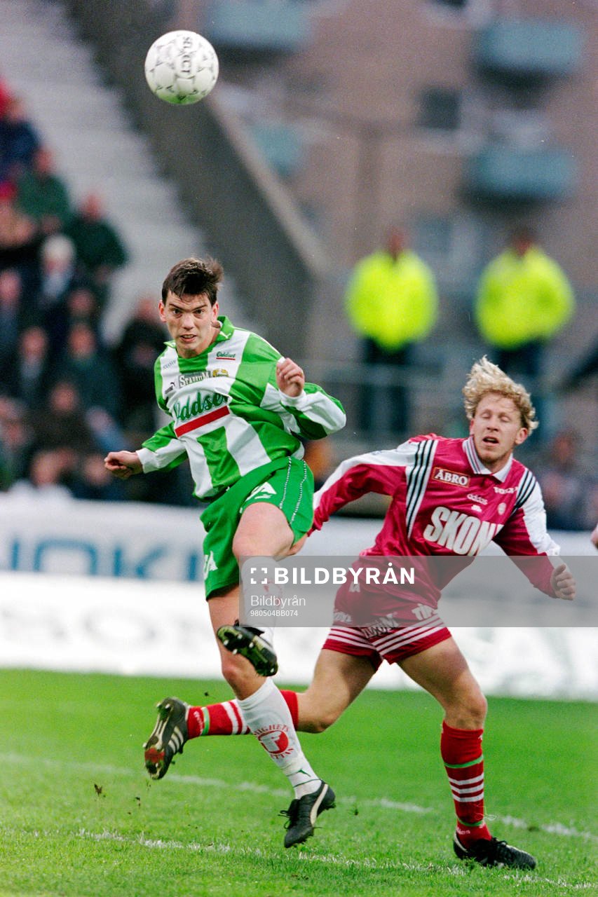 Fotboll, Allsvenskan, Hammarby - Västra Frölunda, 0-1: Johan Andersson, Hammarby och Gustaf Andersson, Frölunda.