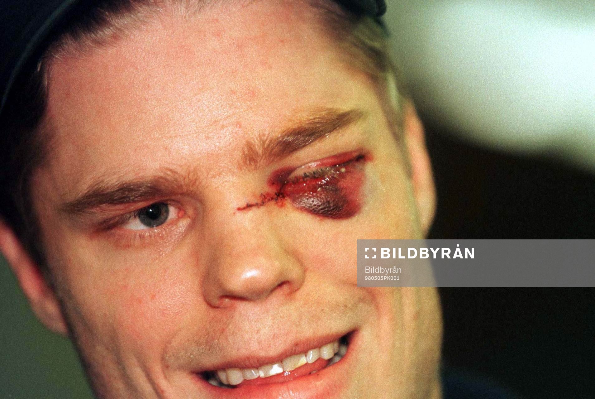 Ishockey, VM, förhands, Sverige Fredrik Modin med sitt