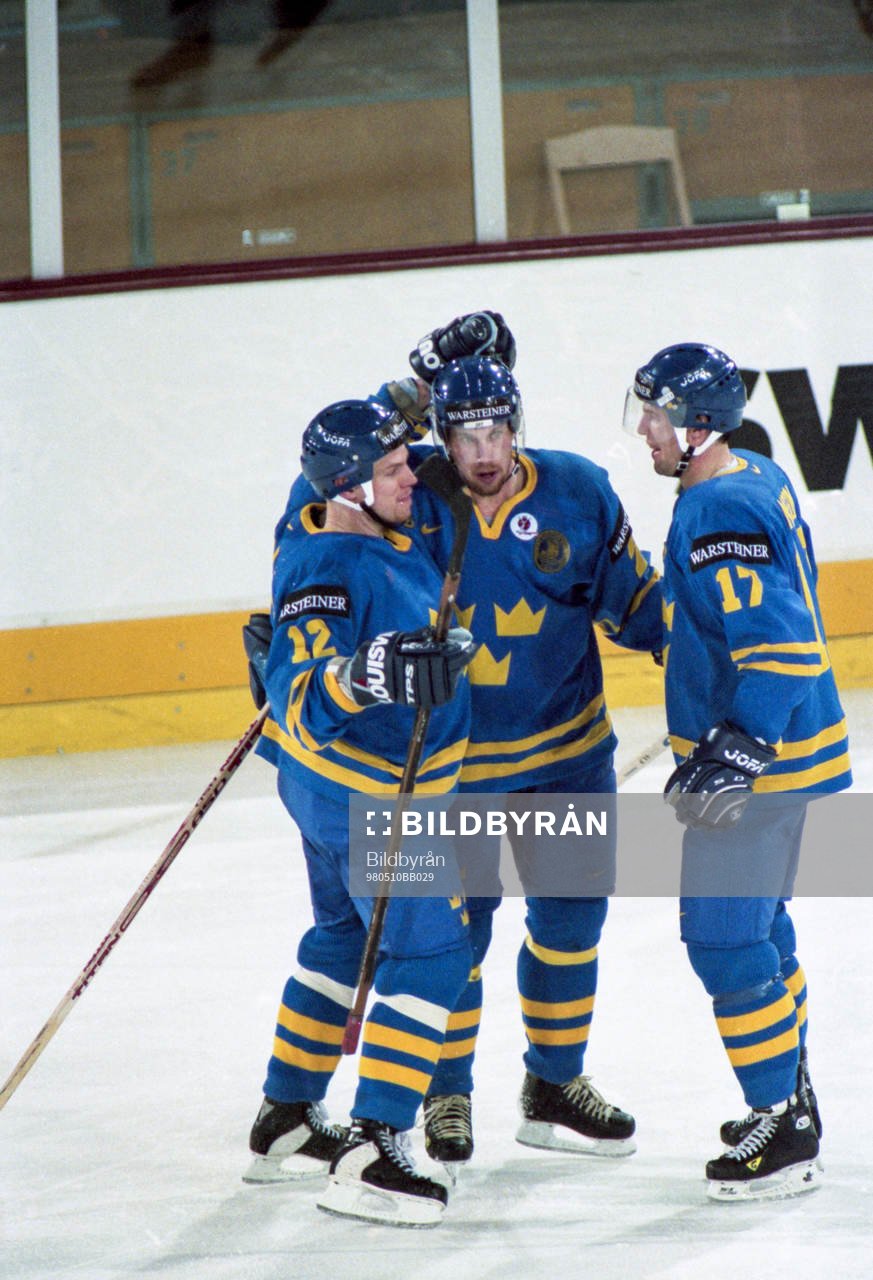 Niclas Hävelid, Peter Forsberg, Hans Jonsson, Sverige,