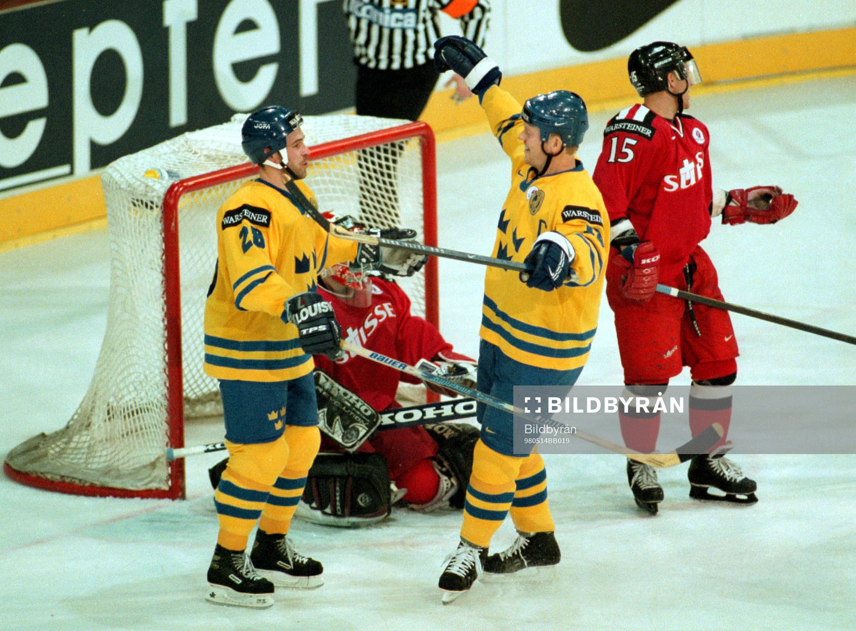 Christer Olsson och Mats Sundin jublar