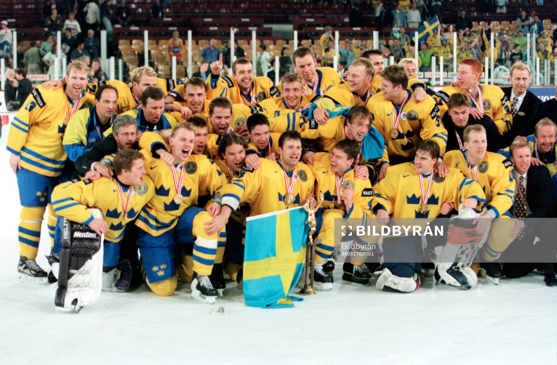 Sverige, världsmästare, guld, lagbild