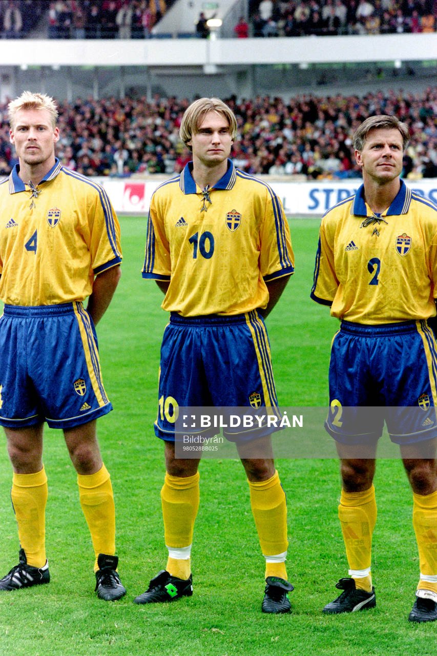 Johan Mjällby, Andreas Andersson och Roland Nilsson,