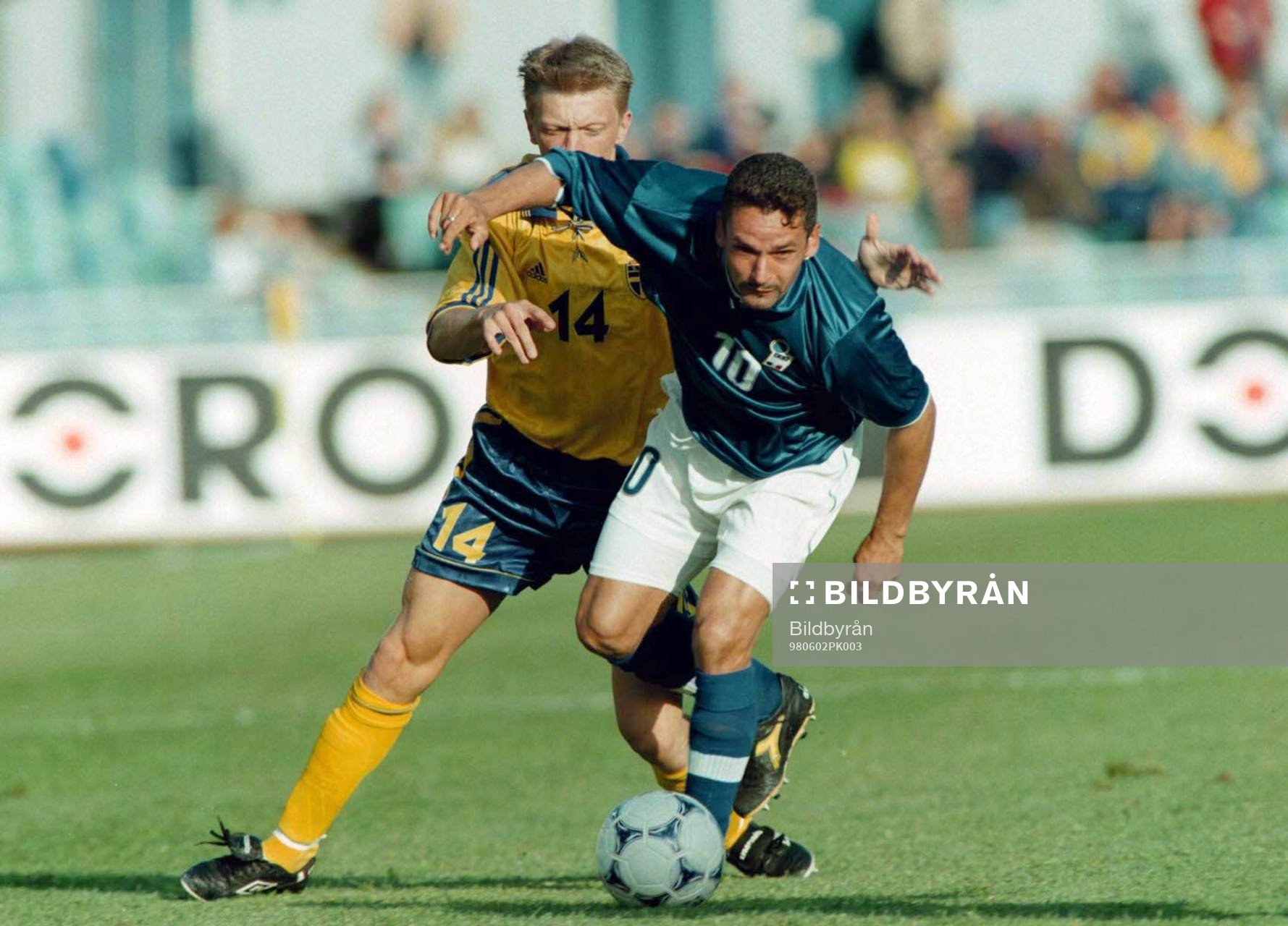 Morgan Nilsson, Sverige och Roberto Baggio, Italien