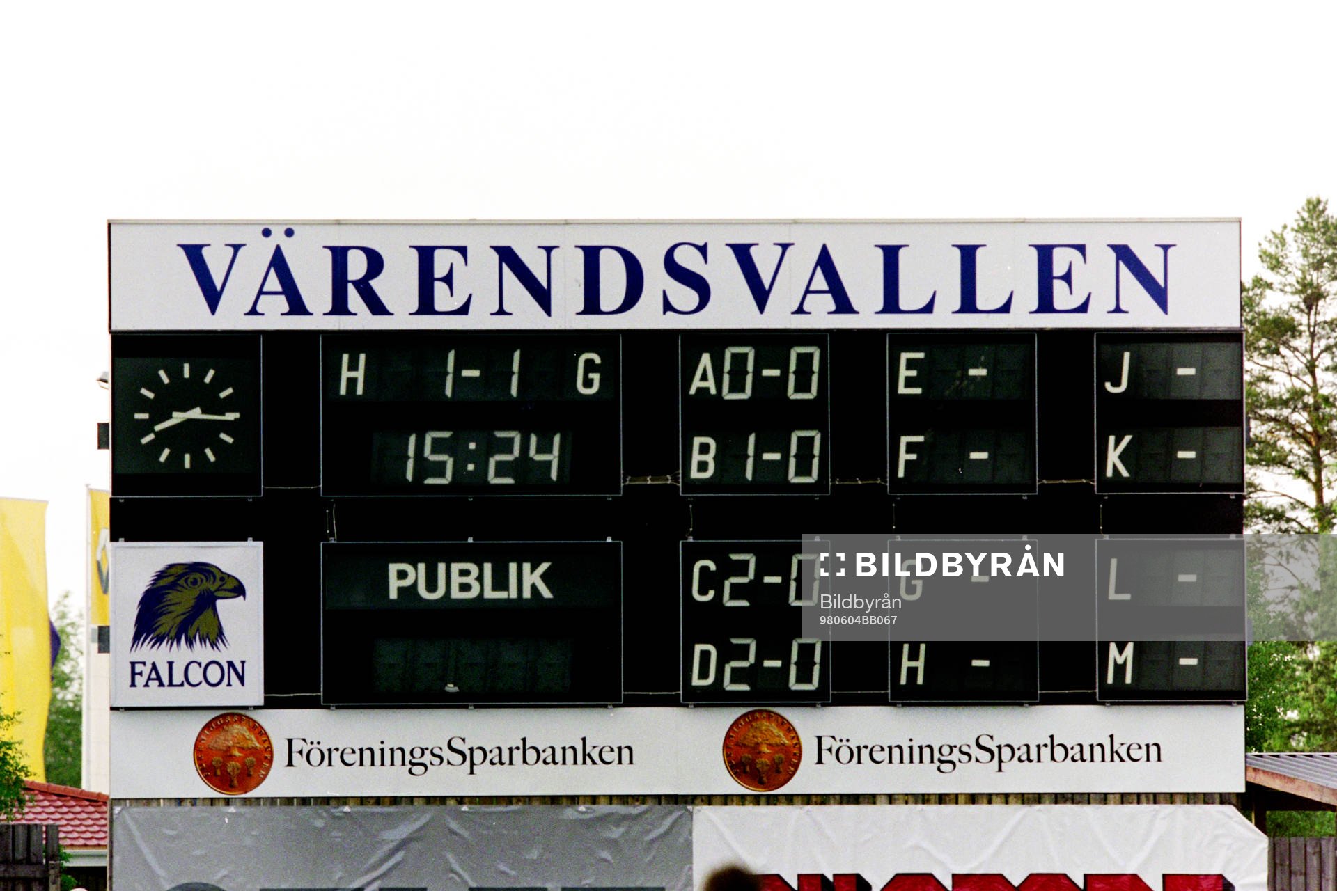 Resultattavlan på Värendsvallen