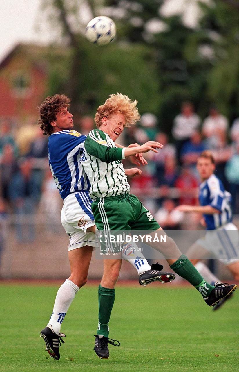 Petter Solli (Trelleborgs FF) och Gustaf Andersson