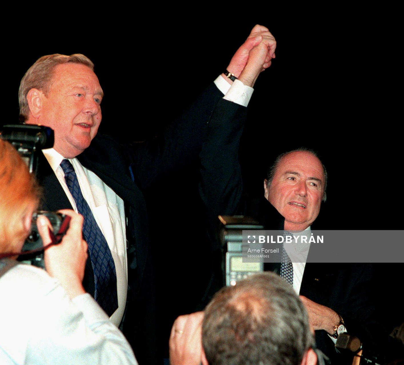 Lennart Johansson, Uefa-president, och Sepp Blatter (Joseph