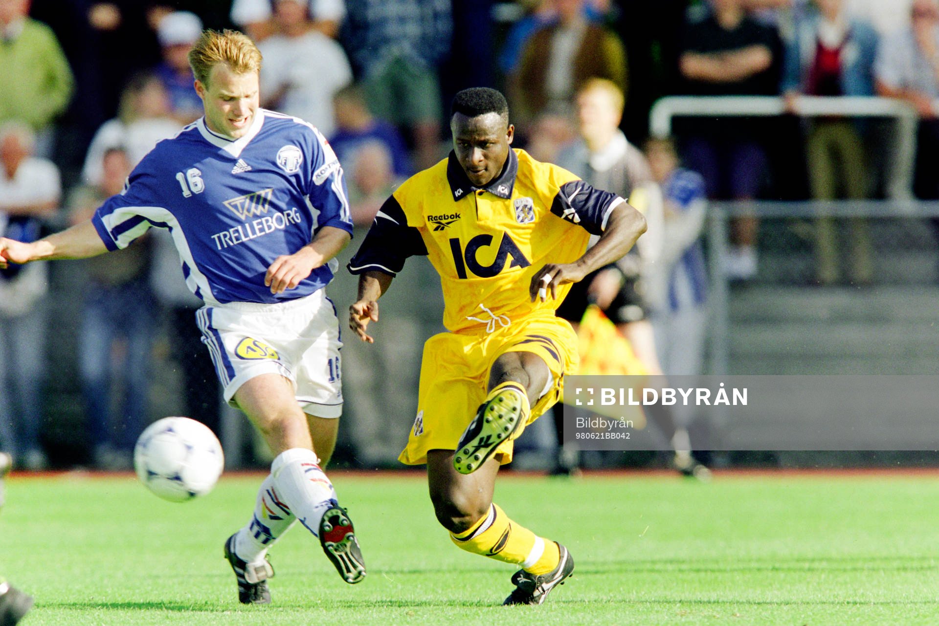 Anders Friberg, Trelleborg och Emmanuel Tetteh, Göteborg