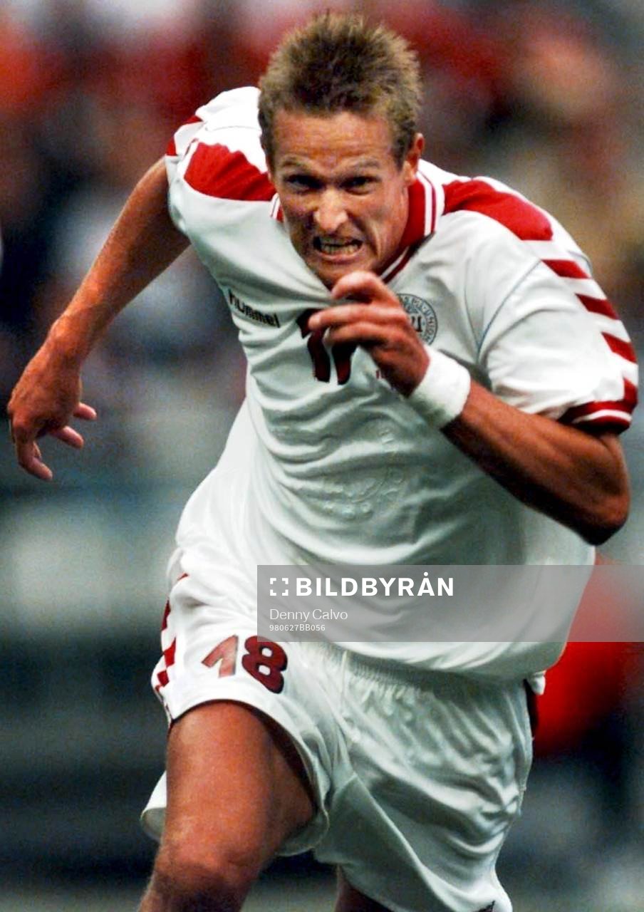 Peter Möller gjorde 1-0. Danmark vann med 3-1. Fotbolls-VM