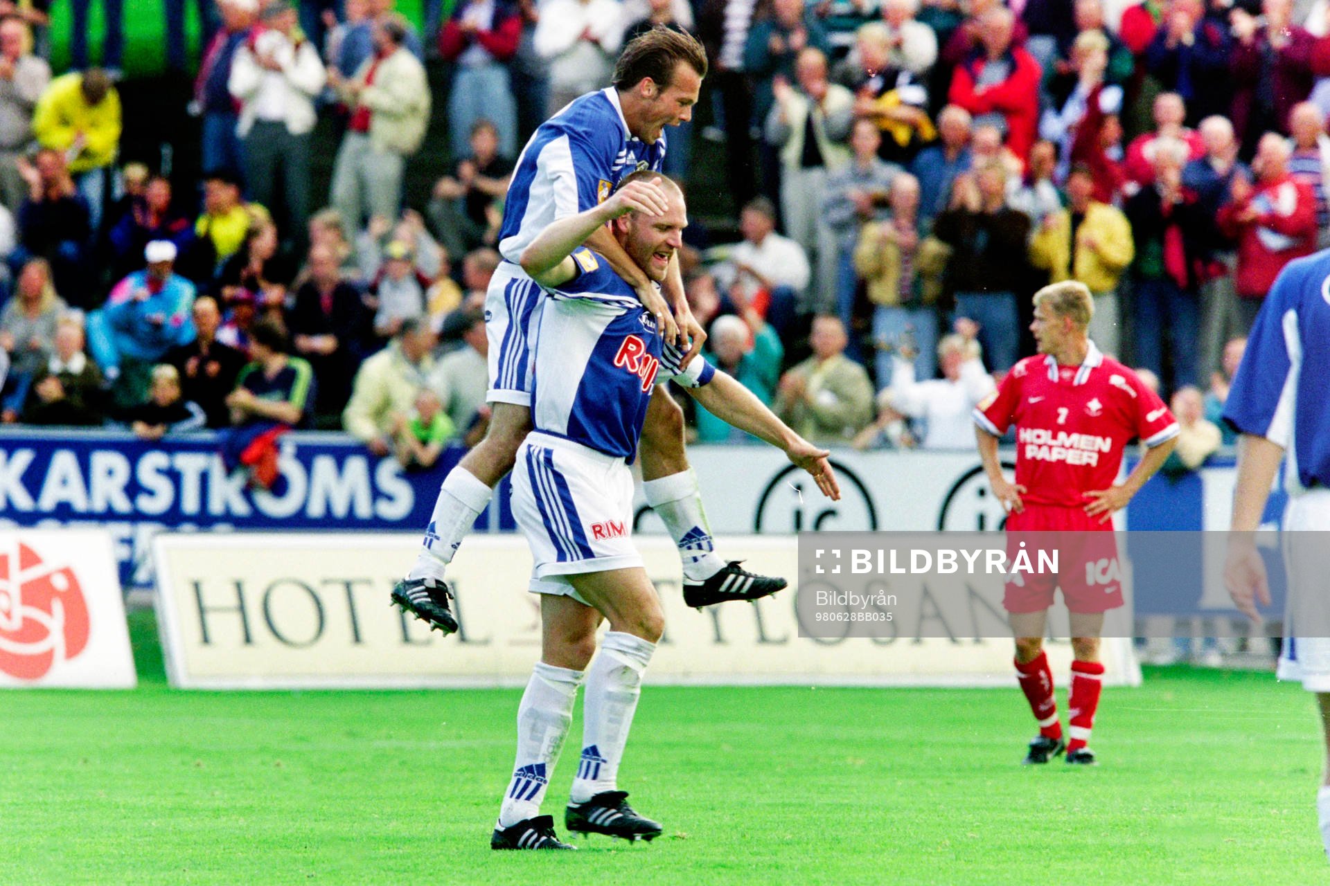 Fredrik Ljungberg och Torbjörn Arvidsson, Halmstad jublar