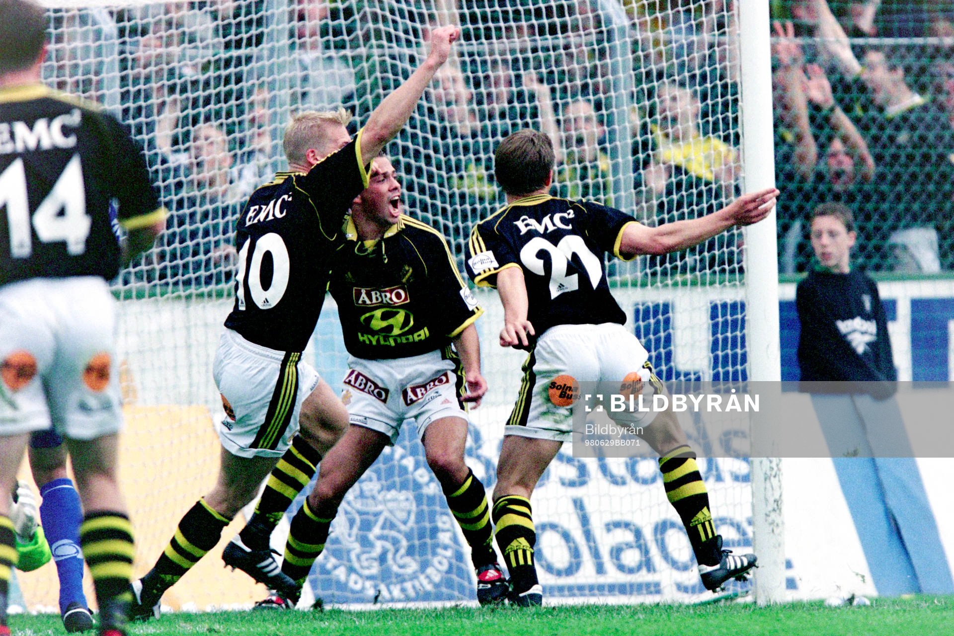Fotboll, Allsvenskan, IFK Göteborg - AIK, 0-1: Johan Mjällby, AIK jublar efter mål.