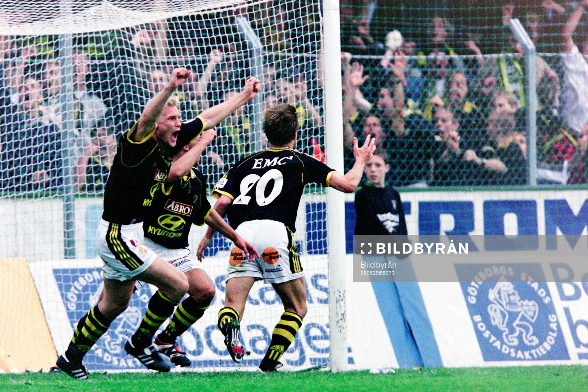 Fotboll, Allsvenskan, IFK Göteborg - AIK, 0-1: Johan Mjällby, AIK jublar efter mål.