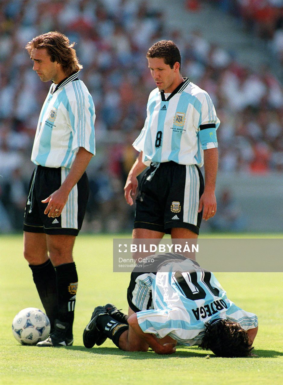 Gabriel Batistuta, Diego Simeone och Ariel Ortega, Argentina