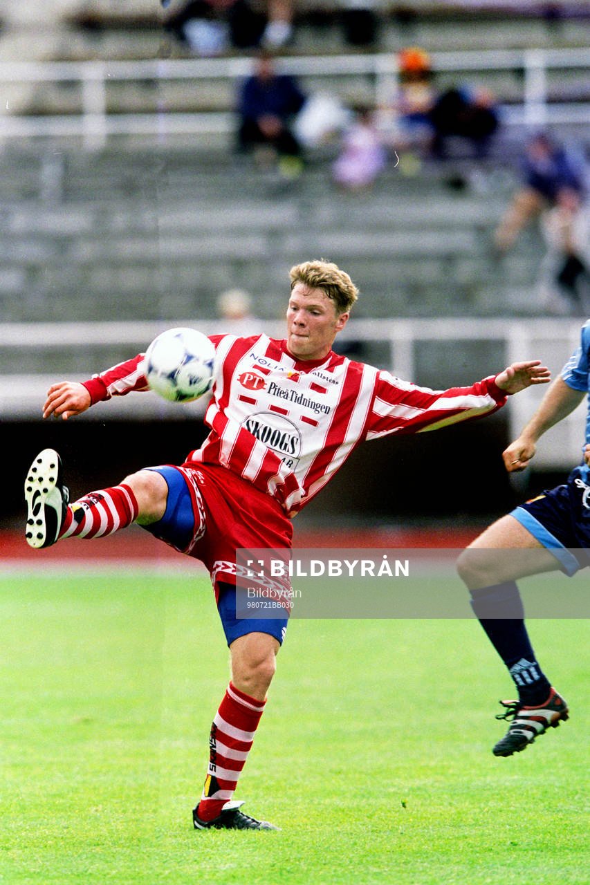 Fotboll, Div 1 Norra, Djurgården - Piteå, 3-1: Rupert Ryan, Piteå.
