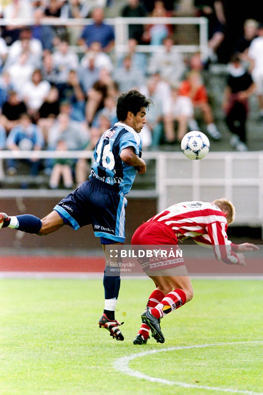 Fotboll, Div 1 Norra, Djurgården - Piteå, 3-1: Patricio Cisternas, Djurgården.