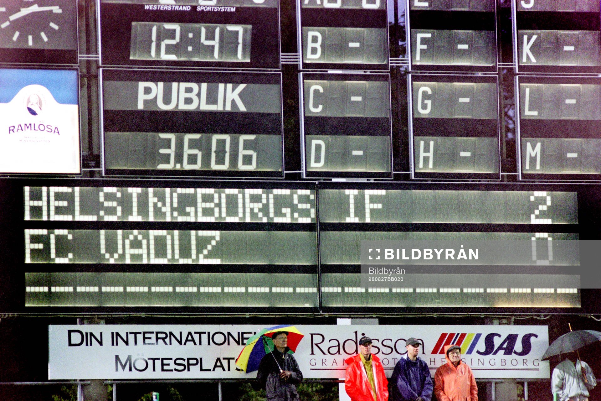 Resultattavlan på Olympia