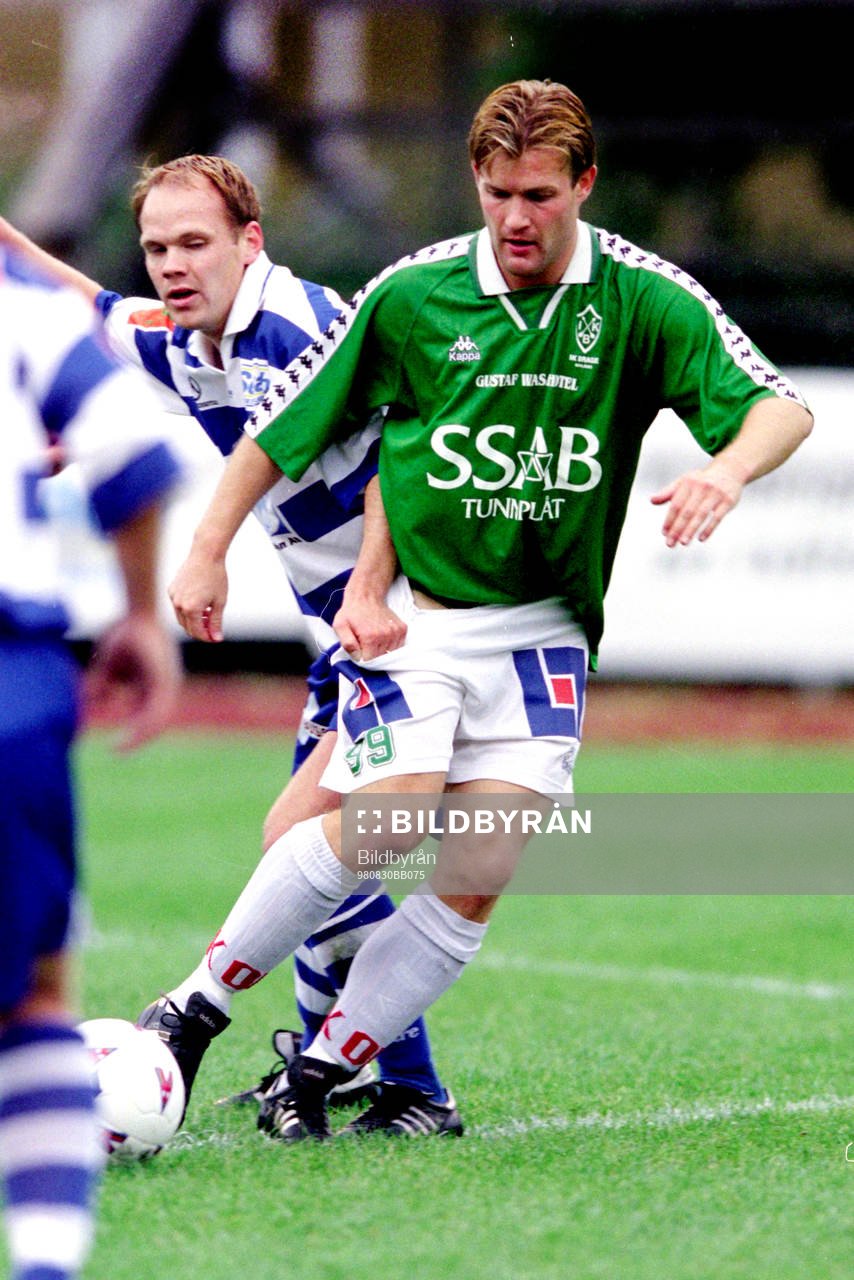 Fotboll, Div 1 Norra, Spårvägen - Brage, 1-1: Thomas Andersson, Brage.