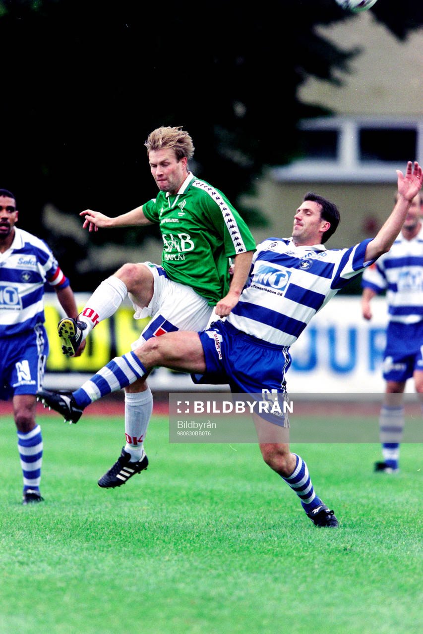 Fotboll, Div 1 Norra, Spårvägen - Brage, 1-1: Thomas Andersson, Brage.