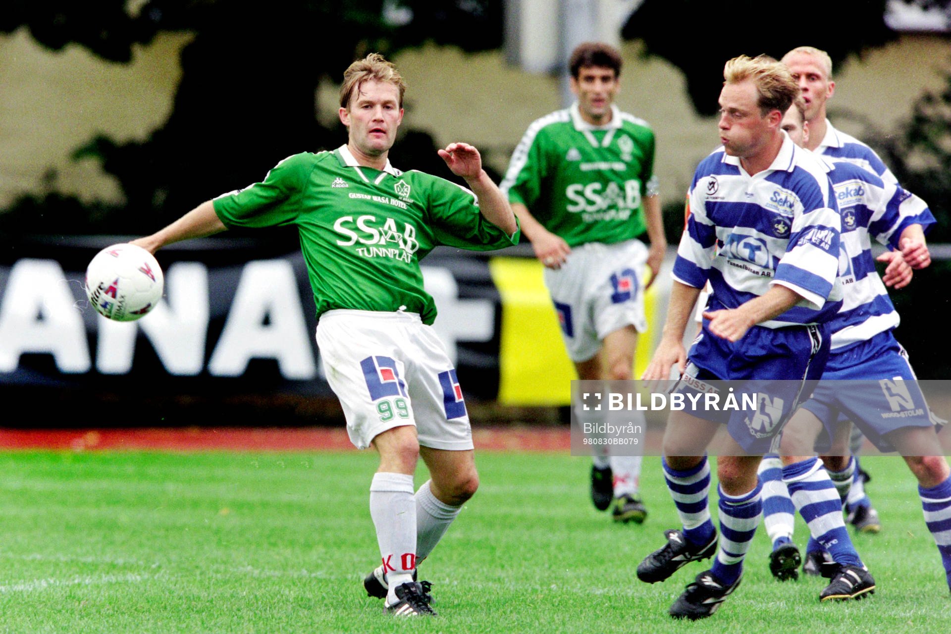 Fotboll, Div 1 Norra, Spårvägen - Brage, 1-1: Thomas Andersson, Brage.