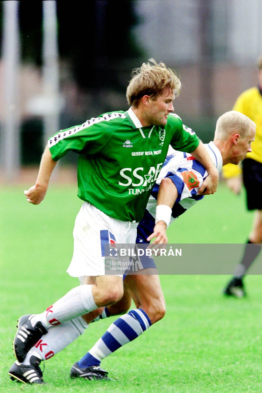 Fotboll, Div 1 Norra, Spårvägen - Brage, 1-1: Thomas Andersson, Brage.