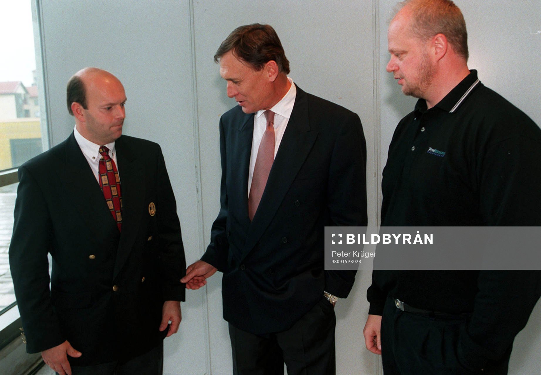 Peter Wallin, manager för Sverige, Dan Hobér och Roger